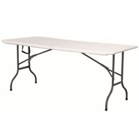 Table Centre Folding 6feet White HDPE