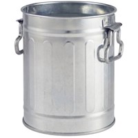 Miniature Galvanised Bin 8.5x11.2cm