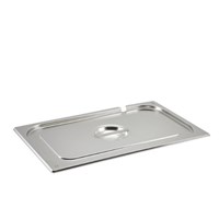 St/St Gastronorm Pan Notched  Lid 1/1