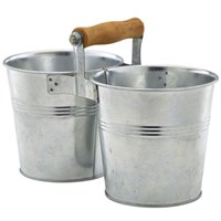 Bucket Galvanise Steel Combi Serving 12cm