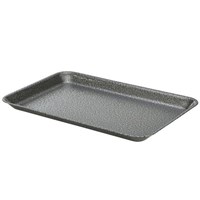 Galvanised Steel Tray 31.5x21.5x2cm Hammered Silver