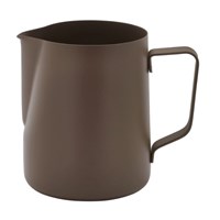 Milk Frothing Jug Brown Nonstick 20oz 60cl