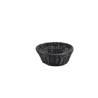 Black Round Polywicker Basket 21� x 8cm
