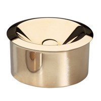 Ashtray Windproof Brass Finish 11x5.5cm