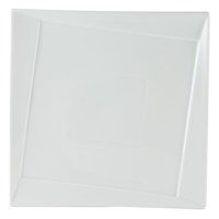 Plate Square Twist White 29cm 11.5in