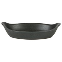 Oval Eare Dish Carbon Black 22cm