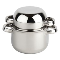 Mussel Pot with Li Stainless Steel18cm 7in