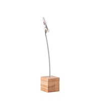 Menu Card Clip Square Bamboo Metal 13cm