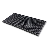 Bar Mini Service Mat Rubber 15x30x1.3cm Black