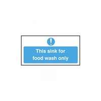Sink for food wash only. 100x200mm