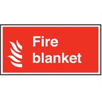 Fire Blanket Sign 100x200mm Self Adhesive