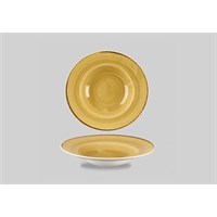 Bowl Wide Rimmed Stonecase Mustard 24cm