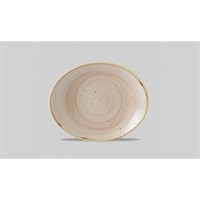 Plate Oval Coupe Nutmeg Cream 7.75in