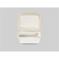 Dish Rect Lasagne Barley White 12 x 16cm