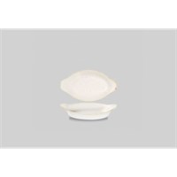 Oval Eared Dish Stonecast Barley Wht 8x4in