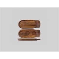 Wooden Acacia Single Handled Tray 35.5x14cm