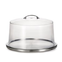 Cake Plate Cover Set S Steel 32.5x18cm