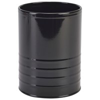 Can Black Galvanise Steel 11cm D x 14.5cm H