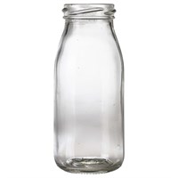 Mini Milk Bottle Glass Clear 25cl 8.75oz