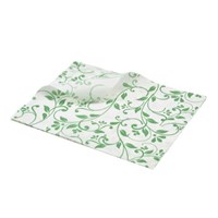 Greaseproof Paper Green Floral Print 25 x 20cm