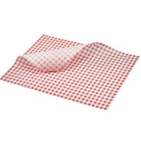 Greaseproof Paper Red Gingham 35x25cm