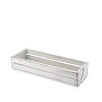 Wooen Crate White Wash 34 x 12 x 7cm