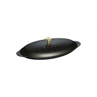 Fish Pan Covere Black 36x20cm Staub