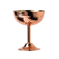 Copper Nickel Wine Hammered Glass 20.5cl