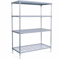 4 Tier Wire Shelving Nylon Coated Craven 170x147cm