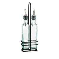 Oil an Vinegar in Black Rack Set 25cl 8.5oz