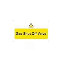 Sign gas shut off valve 100x200mm Sticker