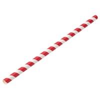 Straw Paper Jumbo Stripe Red 23cm 8mm D