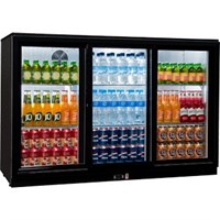 Bottle Cooler 3Door Hinged Sterling Pro Blk