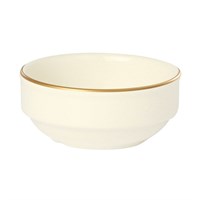 Butter Dish Round Cream Gold Rim 8cm