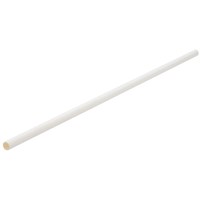 Straw Paper Solid White 26cm 6mm D