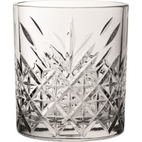 Timeless Gunmetal Rim Rocks Glass 35.5cl