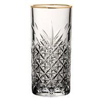 Timeless Gunmetal Rim Highball Glass 30cl