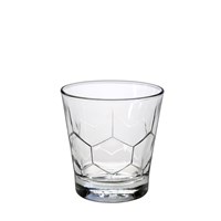 Honeycomb Hexagone Rocks Clear Glass 26cl