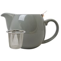 Teapot China Grey SS Lid Filter Stakable 50cl
