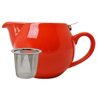 Teapot China Red SS Lid Filter Stakable 50cl