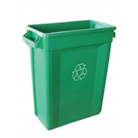 Bin Slim Handled Greem 63 x 51 x 27cm