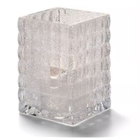 Candle Lamp Square Smoke Clear Holder 6cm