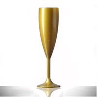 Elite Polycarb Champagne Flute Gold 19cl 6.6oz