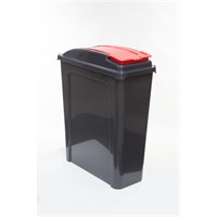 Bin Slim Black Red No Sticker 25L 51x19x40cm