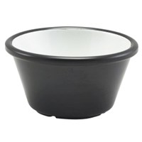 Ramekin Melamine Black And White 6cl (2oz)