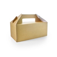 Carry Card Box Handled Brown 22.5x9.5x12cm