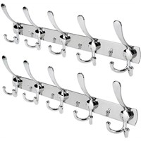 Coat 5 Hooks Wall Mount Stainless Steel