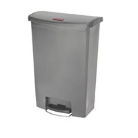 Bin Slim Tall Grey Step on Front 90L