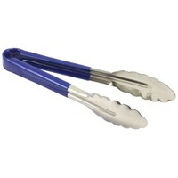 Tongs Stainless Steel Blue Handle 23cm