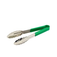 Tongs S Steel 31cm Green Hande